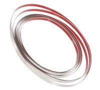 POPETPOP Moldura Pared Autoadhesiva de Acero Inoxidable Plata, Fácil Instalación y Acabado Profesional para Decoración de Paredes y Baño, 1 Rollo
