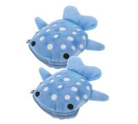 POPETPOP Monedero De Peluche Tiburón Cremallera, Bolso Pequeño Azul para Mujer, Monedero para Monedas y Llaves, Compacto y Ligero para Viaje y Uso Diario