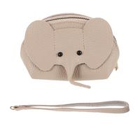 POPETPOP Monedero Pequeño de PU Diseño de Elefante Gris Cartera Compacta Flexible para Monedas y Objetos Pequeños Monedero Compacto para Uso Diario y Viaje