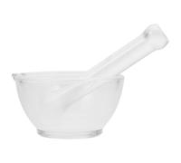 POPETPOP Mortero y Mano de Vidrio con Base Reforzada Resistente Grietas para Laboratorio y Cocina Duradero y Estable para Triturar y Mezclar Sustancias