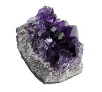 POPETPOP Natural Amethyst Crystal Cluster Handmade Decoration Unique Natural Stone Ornament for Home and Garden