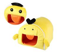 POPETPOP Nido Cálido para Hámsteres Ratones Cama para Mascotas Tapete Extraíble Y Lavable Color Amarillo