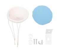 POPETPOP Nido de Pájaro Colgante Cuerda de Algodón Beige, Fuerte Dureza y Practicidad, Adecuado para Cría de Aves en Casa o Tienda de Mascotas