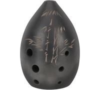 POPETPOP Ocarina de 8 Agujeros de Cerámica Negra para Principiantes Instrumento Musical Étnico Portátil Flauta Ocarina Clásica Adecuado para Aprendizaje y Práctica