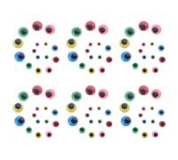 POPETPOP Ojos Móviles Adhesivos Redondos de Plástico para Manualidades, 150 Piezas, 2.00x2.00x0.60cm, Seguros, Ideales para Artes Escolares y Crochet