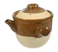 POPETPOP Olla Tradicional de Barro para Guisar y Medicina China, Cazuela de 2l Antiadherente Mango Antideslizante para Sopa y Cocina a Fuego Directo