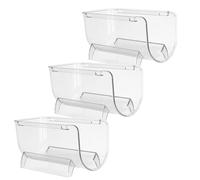 POPETPOP Organizador Apilable Diseño Apilable para Botellas de Agua y Vino de Acrílico Transparente Fácil Acceso, Paquete de 3 Piezas para Encimeras y Refrigeradores