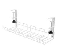 POPETPOP Organizador de Cables Debajo del Escritorio, Bandeja para Gestión de Cables Eléctricos, Estante de Almacenamiento para Oficina y Hogar, Montaje sin Perforación, Color Aleatorio