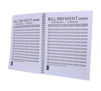 POPETPOP Organizador de Facturas Mensuales Tapa Dura y Formato Checklist, Cuaderno Planificador de Presupuesto Personal para Seguimiento Financiero y Reducción de Deudas