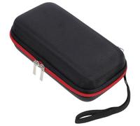 POPETPOP Organizador de Medidores de Glucosa y Ácido Úrico en Negro, Bolsa de Almacenamiento Multifuncional Cremallera para Viaje y Oficina, Protección de Instrumentos en Tela Oxford