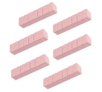 POPETPOP Organizador de Pastillas Semanal Portátil con 7 Compartimentos y Alfabeto Braille para Persona Ciega, Plástico Rosa, 6 Piezas para Escritorio o Cajón