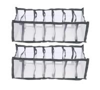 POPETPOP Organizador de Ropa Plegable Separador de 2 Unidades Lavable y Visible para Armario y Cajones para Jeans y Ropa Diseño de Ventilación