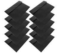 POPETPOP Organizador de Sobres A4 para Documentos Carpeta de Plástico Negro con Cierre a Presión Bolsa para Oficina Pack de 10 Unidades Estuche Portadocumentos Resistente y Funcional