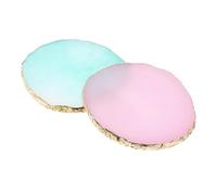 POPETPOP Paleta Para Esmalte De Uñas y Mezcla De Colores 2 Piezas Bordes Dorados Herramienta Práctica Para Manicura Profesional y Artística