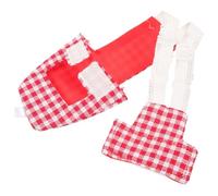 POPETPOP Pañal Reutilizable para Pájaros Pequeños, Tamaño M, Ropa para Cacatúas y Periquitos, Traje de Vuelo Rojo a Cuadros, Lavable y Cómodo para Mascotas Voladoras