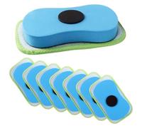 POPETPOP Paños de Microfibra 8 Borradores Magnéticos para Limpieza sin Polvo para Pizarra de Terciopelo y Esponja Lavables en Escuela y Oficina