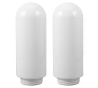 POPETPOP Pantallas de Lámparas Pequeñas Impermeables de Acrílico Color Claro Redondas Rosca, 2 Piezas 24 Cm para Iluminación Exterior de Jardín, Porche y Faroles de Terraza