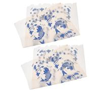 POPETPOP Papel de Transferencia de Arcilla para Cerámica Resistencia a Alta Temperatura y Diseño Tradicional Azul y Blanco, 2 Piezas para Decoración bajo Cubierta