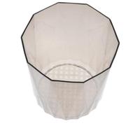 POPETPOP Papelera de Escritorio Mini Cubo de Basura 3,51 L Negro Plástico, Estructura Simple, Aspecto Translúcido, Fácil de Guardar, Hogar Oficina