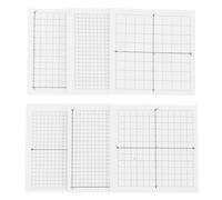 POPETPOP Paquete de 6 Blocs de Notas Adhesivas con Diseño en Cuadrícula Papel Blanco 25 Hojas para Uso en Oficina y Mensajes
