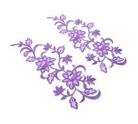 POPETPOP Parche Bordado Floral Morado Parches Coser y Planchar para Ropa Apliques Decorativos para Vestidos Faldas y Accesorios DIY Compatibles con Múltiples Tejidos