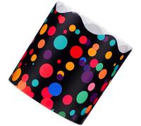 POPETPOP Pegatinas Adhesivas para Bordes de Tablón de Anuncios de Aula, Borde Decorativo de Lunares Multicolor, Rollo de 7 Cm X 20 M, Papel Resistente al Desgaste para Decoración