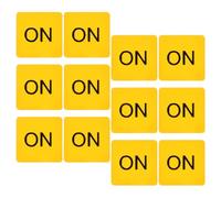 POPETPOP Pegatinas Adhesivas para Interruptores 12 Piezas Pvc Autoadhesivas Etiquetas On Off para Señalización de Dispositivos Eléctricos y Advertencia en Oficinas y Hogares