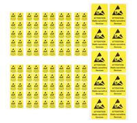POPETPOP Pegatinas de Advertencia Electrostáticas Adhesivas 40x30 Mm 80 Unidades, Calcomanías de Seguridad para Dispositivos Esd, Señales de Precaución Resistentes para Manejo Industrial