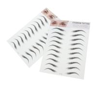 POPETPOP Pegatinas de Transferencia para Cejas Negras 3D, Fáciles de Usar y Adecuadas para Cejas Escasas, 2 Unidades para Hombres y Principiantes