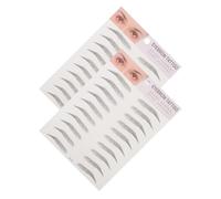 POPETPOP Pegatinas para Cejas Artificiales 3D 2 Unidades Negras Adhesivos Temporales para Cejas Pobladas Herramienta Fácil para Hombres y Mujeres Uso Rápido para Apariencia Natural