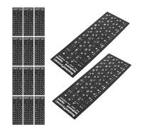 POPETPOP Pegatinas para Teclado Ruso con Letras Cirílicas, Fácil Instalación y Fácil Retirada, Papel Negro, 20 Hojas para Uso en Entornos de Estudio Casa