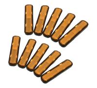 POPETPOP Pegatinas Reflectantes para Moto Naranja 10piezas de Plástico Resistentes al Clima para Mejorar Visibilidad Nocturna y Seguridad Vial en Carretera