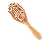 POPETPOP Peine Antiestático Redondo De Bambú Natural Con Cojín De Aire Masajeador Para Cuidado Del Cabello Diario Accesorio Duradero Para Hombres y Mujeres