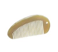 POPETPOP Peine de Cuerno de Yak Peine Perforador Portátil Masajeador para Alisar el Cabello para Uso Casa o Viajes Natural