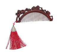 POPETPOP Peine de Sándalo Tallado Mano Peine Antiestático de Madera de Flor de Ciruelo y Sándalo para Mujer para Llavero Mochila Bolso