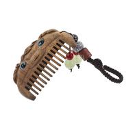 POPETPOP Peine de Sándalo Tallado Mini para Mujeres Peine de Bolsillo Portátil Diseño Decorativo del Zodiaco Chino Dientes Finos para Cuidado Delicado del Cabello Obsequio Vintage para