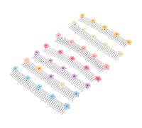 POPETPOP Peine Elástico Ajustable para Cabello con Horquillas Metálicas en Forma de Flor, Set de 7 Piezas para Mujer, Fijación Invisible, Adecuado para Moños, Flequillo y Recogidos Diarios