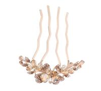POPETPOP Peine Lateral de Cristal para Cabello con Diseño de Diamantes de Imitación Broche de Dientes para Bodas Accesorio Elegante para Mujeres y Niñas