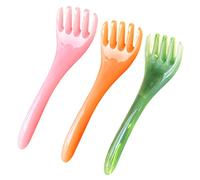 POPETPOP Peine Masajeador Para Cuero Cabelludo 3 Piezas Colores Verde, Amarillo y Rosa, Resina Resistente, Estimula Circulación Sanguínea, Masaje Capilar Relajante Para Uso Diario