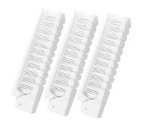 POPETPOP Peine Plegable de Doble Cabezal Portátil de Plástico Blanco para Niños y Niñas, Cepillo Antitirones Adecuado para Cabello Extensiones, Paquete de 3 Unidades