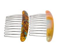 POPETPOP Peines laterales para el cabello 2 piezas con diseño sofisticado, accesorios para mujer, fáciles de estilizar, perfectos para peinados con