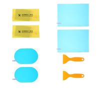 POPETPOP Película Antiniebla para Espejo Retrovisor de Coche 8 Piezas 2X Ovaladas 100X145 MM 2X Laterales 200X160 MM Resistente al Agua Antirreflejos y Antiarañazos para Conducción