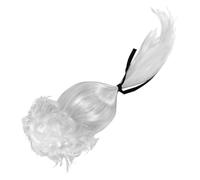 POPETPOP Peluca Blanca de Juez y Abogado para Peluca de Cosplay Elegante para Fiestas y Representaciones Teatrales Accesorio Realista para Disfraces de Tribunal