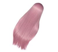 POPETPOP Peluca Larga Rosa de Alta Temperatura para Mujer y Niña, Cabello Liso Natural, sin Olor Extraño, Adecuado para Uso Diario y Ocasiones Formales