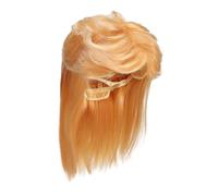 POPETPOP Peluca Mullete Rubia Sintética para Hombre Estilo con Corte para Disfraces Halloween y Fiestas Temáticas