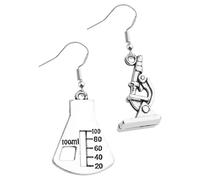 POPETPOP Pendientes Colgantes Biología Diseño Creativo Aleación Duraderos Para Mujer Obsequio Profesores Ciencias Ocasión Formal e Informal