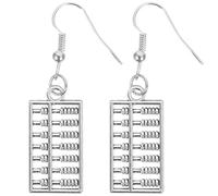 POPETPOP Pendientes Colgantes de Ábaco para Mujer, Joyas de Matemáticas Ligeras, Diseño Divertido en Metal Ligero, Niñas y Estudiantes, Uso Diario y Obsequio Educativo, Tamaño Pequeño