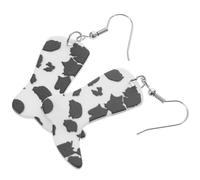 POPETPOP Pendientes de Mujer con Enganche de Gancho Pendientes Acrílicos con Estampado de Vaca Forma de Bota para Niñas Adolescentes Joyería Ligera y Duradera para Fiestas y Uso Diario