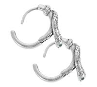 POPETPOP Pendientes de Serpiente de Plata de Ley Mujer Aretes Creativos con Circonita Verde Diseño Ligero y Elegante Joyería de Oreja Versátil y Duradera