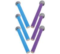 POPETPOP Perchas para Periquitos de Arena 6 Piezas, Varillas de 15 Cm en Azul y Morado, Accesorio para Jaulas de Pájaros, Plataforma para Moler Garras, Juguete Masticable para Loros